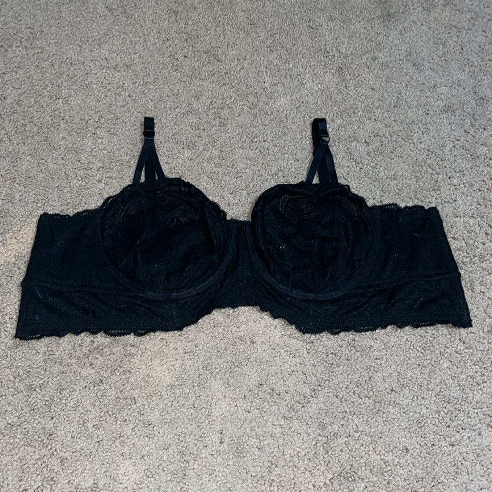 Torrid Curve Scroll Lace Sheer Lined Underwire Lo… - image 4